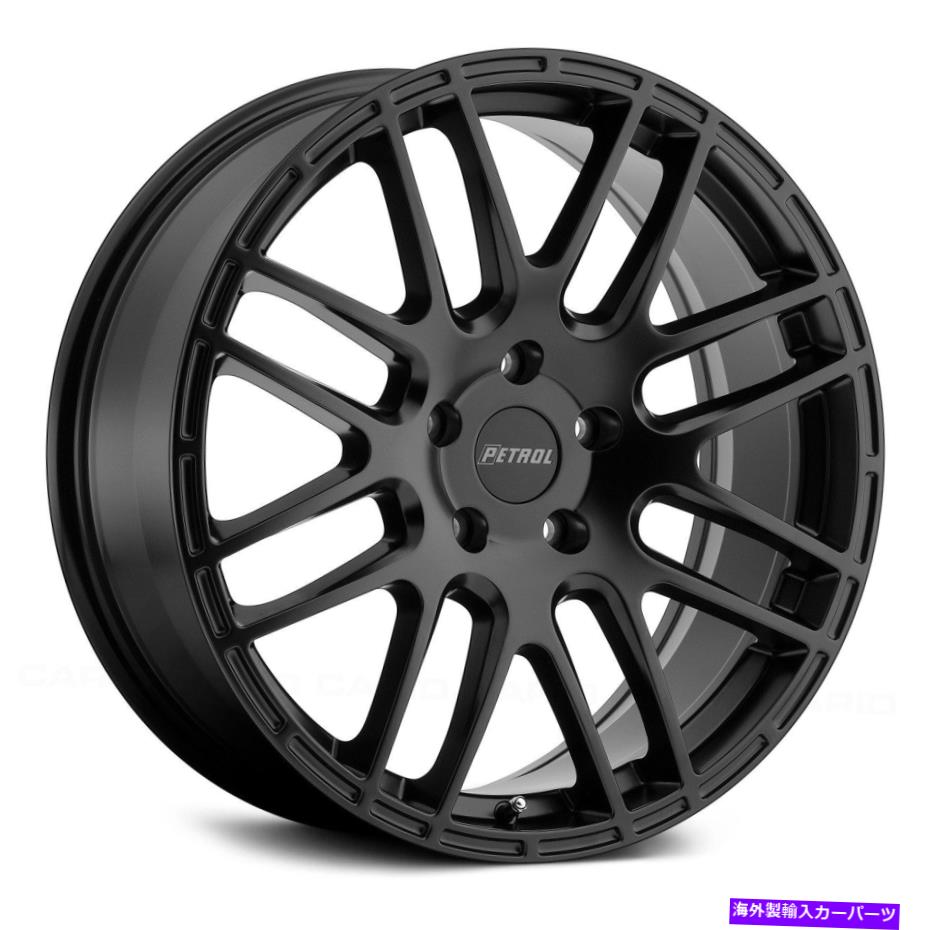 ホイール　４本セット ガソリンP6Aホイール19x8（35、5x100、72.1）4のブラックリムセット Petrol P6A Wheels 19x8 (35, 5x100, 72.1) Black Rims Set of 4【並行輸入品】