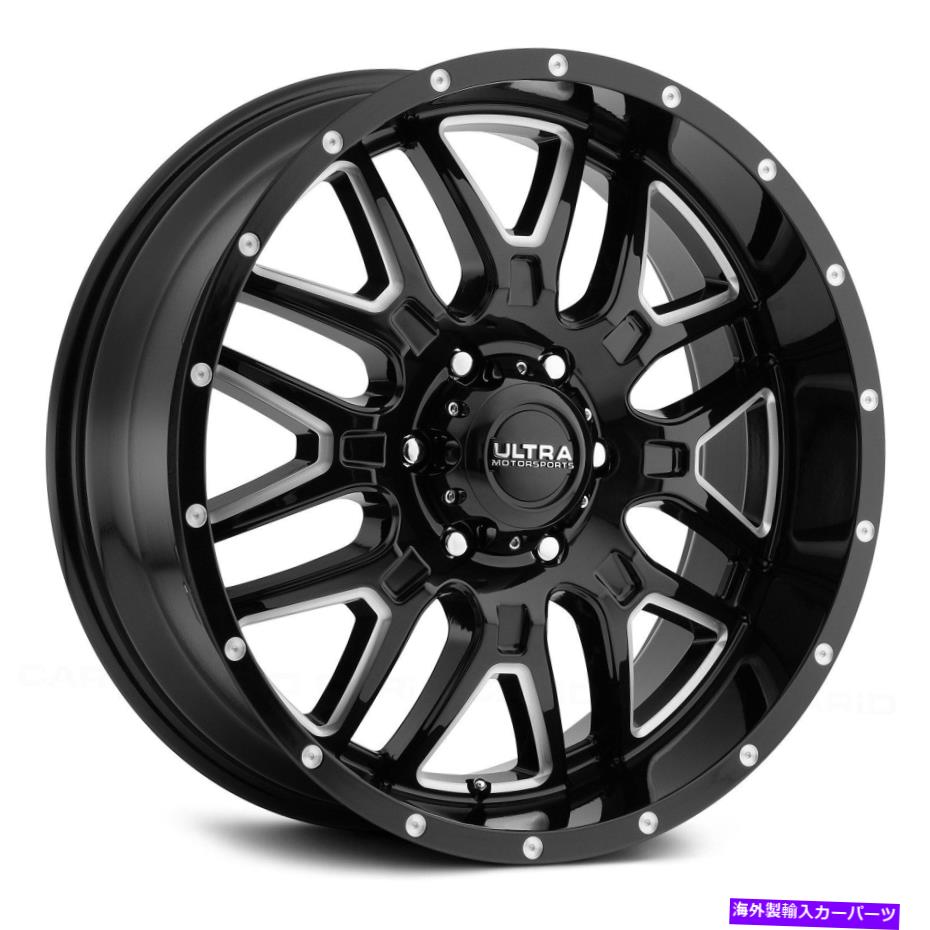 ホイール　４本セット ウルトラ203bmハンターホイール18x9（18、6x135、87）4のブラックリムセット Ultra 203BM HUNTER Wheels 18x9 (18, 6x135, 87) Black Rims Set of 4【並行輸入品】