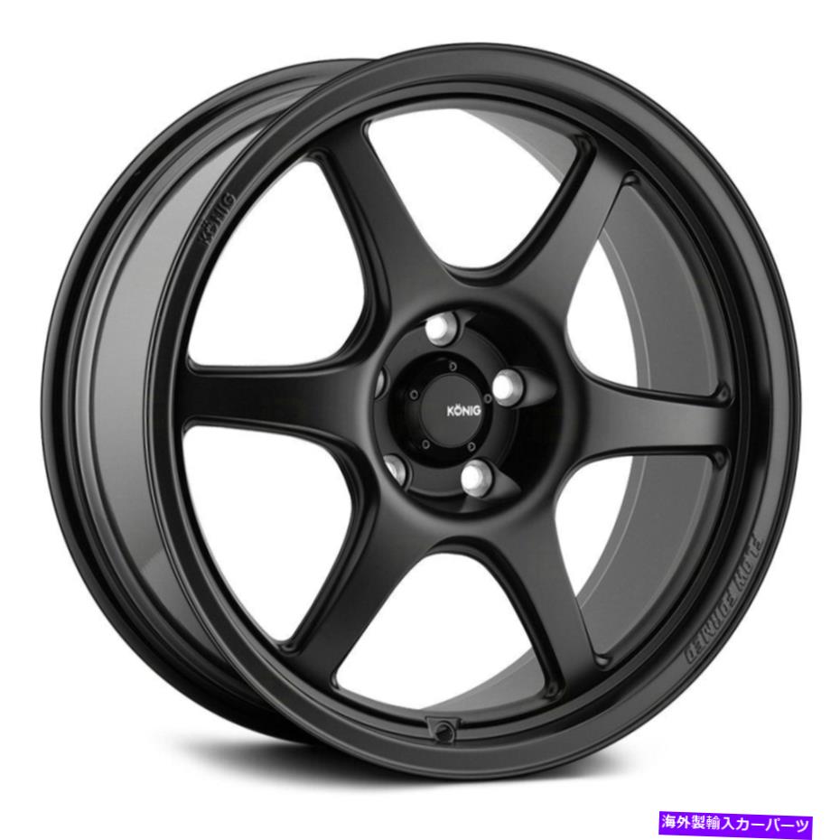ホイール　４本セット konig hexaformホイール17x8（40、5x100、73.1）4のブラックリムセット Konig HEXAFORM Wheels 17x8 (40, 5x100, 73.1) Black Rims Set of 4【並行輸入品】｜Us Custom Parts Shop USDM