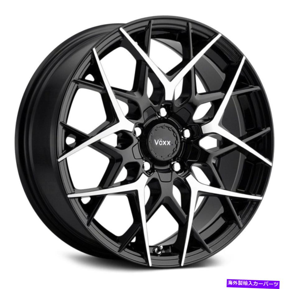 ホイール　４本セット Voxx Pasoホイール17x7.5（40、5x114.3、73.1）4のブラックリムセット Voxx PASO Wheels 17x7.5 (40, 5x114.3, 73.1) Black Rims Set of 4【並行輸入品】