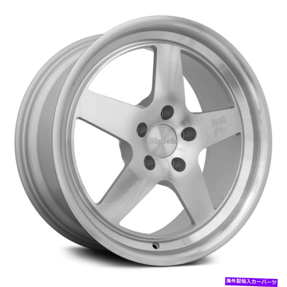 ホイール　４本セット Klutch SL5ホイール18x8.5（35、5x110、73.1）シルバーリムセット4 Klutch SL5 Wheels 18x8.5 (35, 5x110, 73.1) Silver Rims Set of 4【並行輸入品】