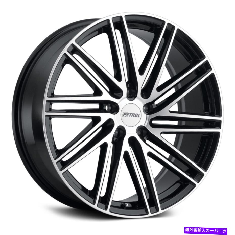ホイール　４本セット ガソリンP1Cホイール17x8（40、5x110、72.1）4のブラックリムセット Petrol P1C Wheels 17x8 (40, 5x110, 72.1) Black Rims Set of 4【並行輸入品】
