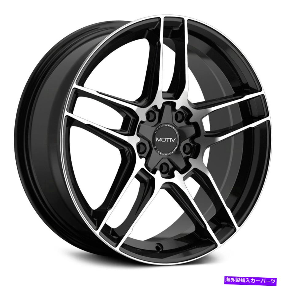 ホイール　４本セット Motiv 434MBマティックホイール18x7.5（40、5x100、73.1）4のブラックリムセット Motiv 434MB MATIC Wheels 18x7.5 (40, 5x100, 73.1) Black Rims Set of 4【並行輸入品】