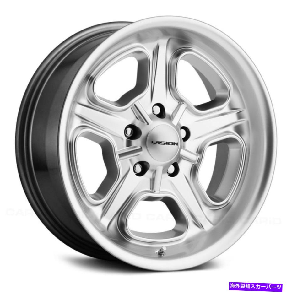 ホイール 4本セット ビジョン147デイトナホイール17x8(0、5x120.65、83)シルバーリムセット4 Vision 147 DAYTONA Wheels 17x8 (0, 5x120.65, 83) Silver Rims Set of 4【並行輸入品】|Us Custom Parts Shop USDM