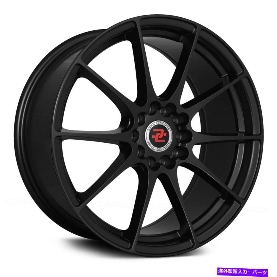 ホイール　４本セット ドラッグコンセプトR-28ホイール18x8（38、5x120.65、73.1）4のブラックリムセット Drag Concepts R-28 Wheels 18x8 (38, 5x120.65, 73.1) Black Rims Set of 4【並行輸入品】