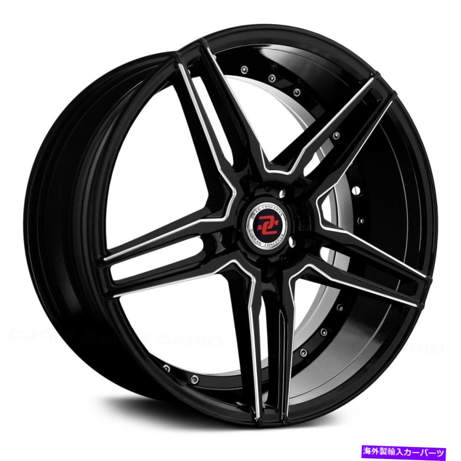 ホイール　４本セット ドラッグコンセプトR-33ホイール18x8（35、5x114.3、73.1）4のブラックリムセット Drag Concepts R-33 Wheels 18x8 (35, 5x114.3, 73.1) Black Rims Set of 4【並行輸入品】