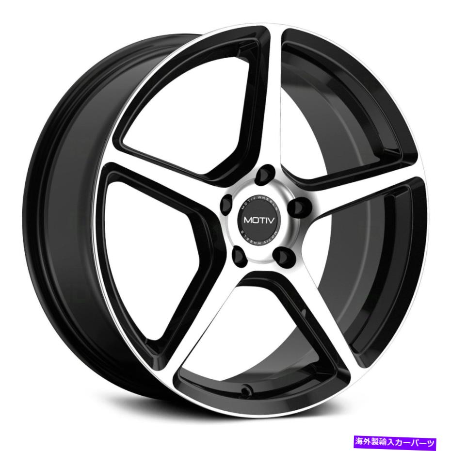 ホイール　４本セット Motiv 433MBブレードホイール17x7.5（40、5x114.3、73.1）4のブラックリムセット Motiv 433MB BLADE Wheels 17x7.5 (40, 5x114.3, 73.1) Black Rims Set of 4【並行輸入品】