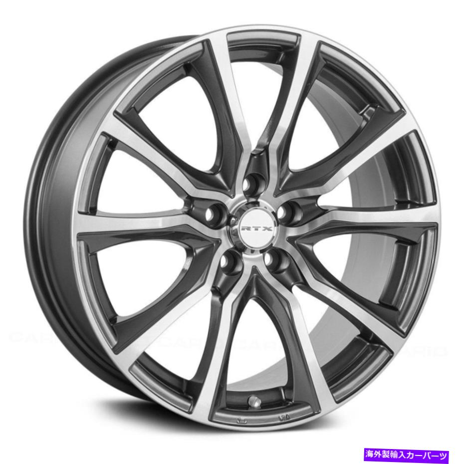 ホイール　４本セット RTX輪郭ホイール18x8（42、5x114.3、73.1）4のガンメタルリムセット RTX Contour Wheels 18x8 (42, 5x114.3, 73.1) Gunmetal Rims Set of 4【並行輸入品】