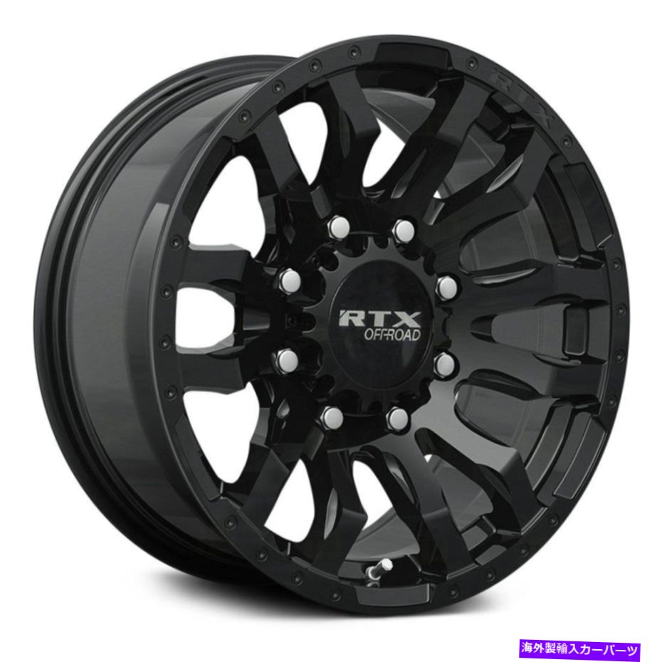 ホイール　４本セット RTXパットンホイール18x9（18、8x180、125）4のブラックリムセット RTX PATTON Wheels 18x9 (18, 8x180, 125) Black Rims Set of 4【並行輸入品】｜Us Custom Parts Shop USDM