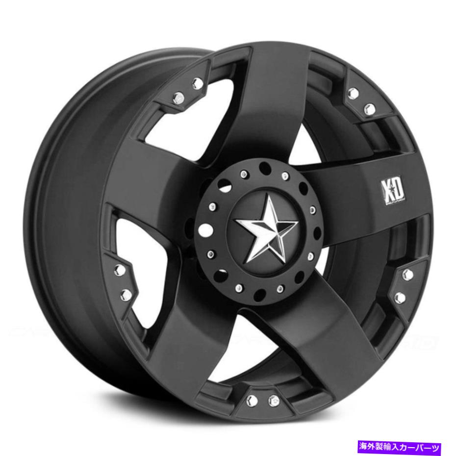 ホイール 4本セット XDシリーズXD775ロックスターホイール17x6(-134、8x200、142)4のブラックリムセット XD Series XD775 ROCKSTAR Wheels 17x6 (-134, 8x200, 142) Black Rims Set of 4【並行輸入品】
