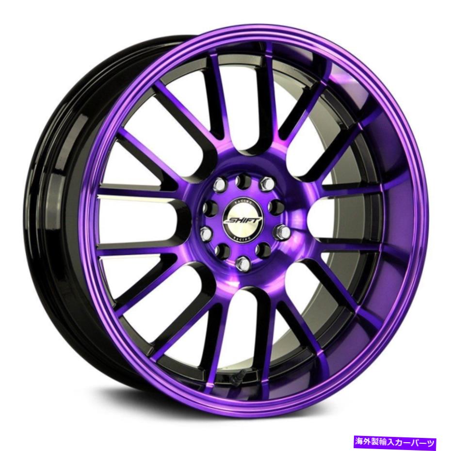 ホイール　４本セット シフトクランクホイール18x8.5（30、5x114.3、73.1）4のブラックリムセット Shift CRANK Wheels 18x8.5 (30, 5x114.3, 73.1) Black Rims Set of 4【並行輸入品】