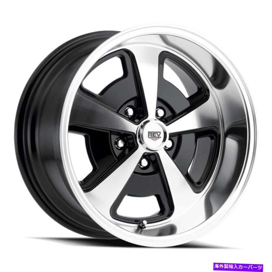 ホイール　４本セット Rev 109ホイール17x7（0、5x114.3、72.7）4のブラックリムセット REV 109 Wheels 17x7 (0, 5x114.3, 72.7) Black Rims Set of 4【並行輸入品】