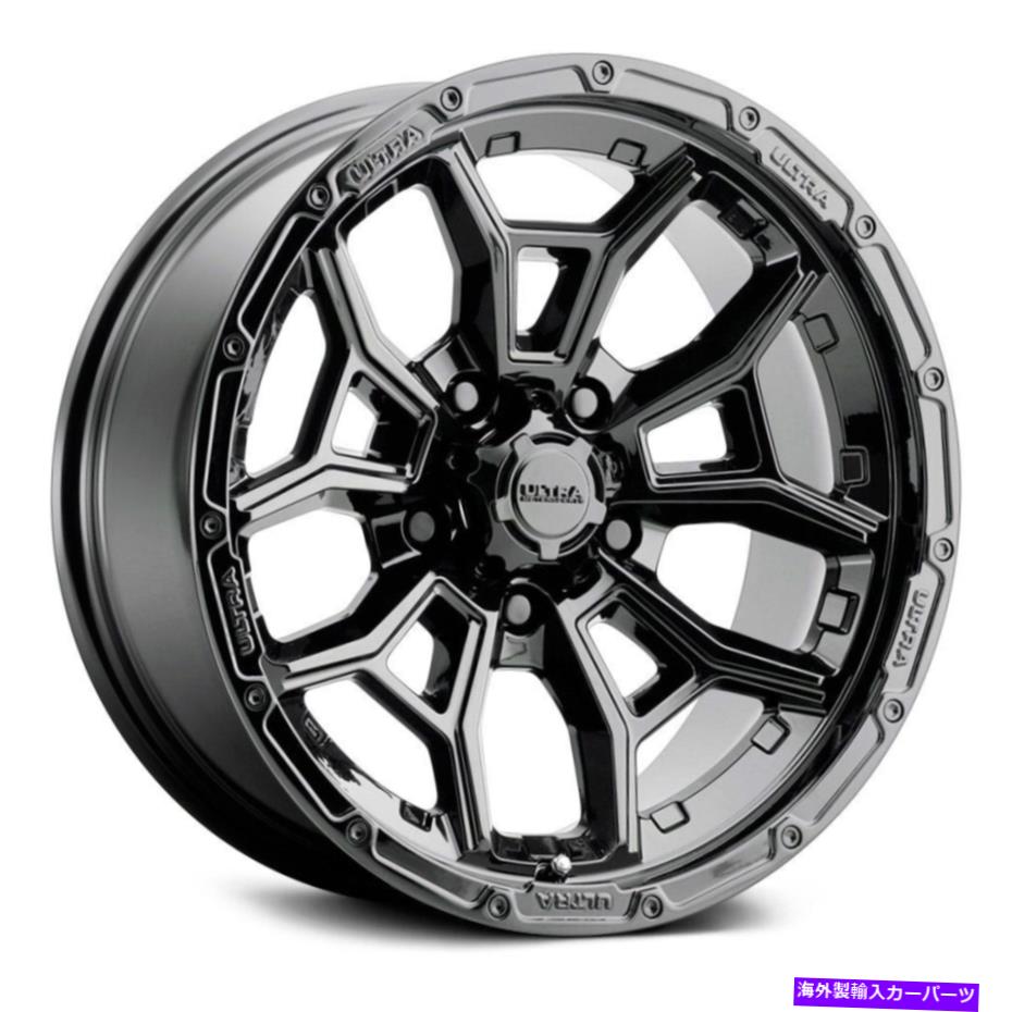 ホイール　４本セット Ultra 125bk Warmonger 5ホイール17x9（-12、5x127、78）4のブラックリムセット Ultra 125BK WARMONGER 5 Wheels 17x9 (-12, 5x127, 78) Black Rims Set of 4【並行輸入品】｜Us Custom Parts Shop USDM