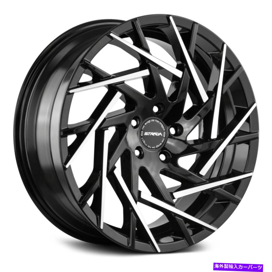 ホイール 4本セット Strada nidoホイール20x8.5(35、5x120.65、72.6)4のブラックリムセット Strada NIDO Wheels 20x8.5 (35, 5x120.65, 72.6) Black Rims Set of 4【並行輸入品】|Us Custom Parts Shop USDM
