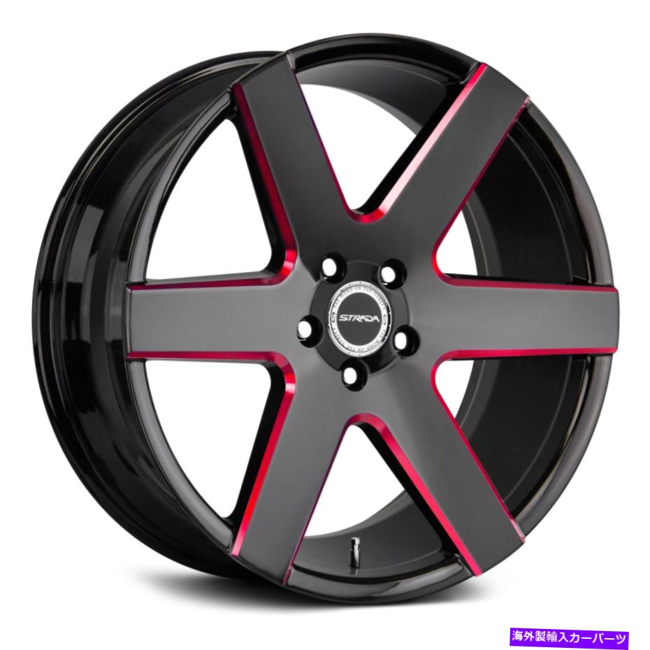 ホイール　４本セット ストラダコーダホイール20x8.5（35、5x114.3、72.6）グロスリムセット4 Strada CODA Wheels 20x8.5 (35, 5x114.3, 72.6) Gloss Rims Set of 4【並行輸入品】