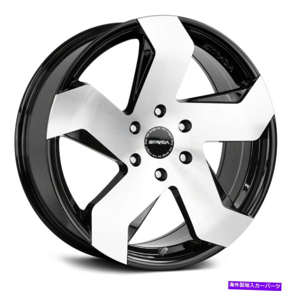 ホイール　４本セット Strada Coltelloホイール20x8.5（35、5x114.3、72.6）4のブラックリムセット Strada COLTELLO Wheels 20x8.5 (35, 5x114.3, 72.6) Black Rims Set of 4【並行輸入品】 302,643円