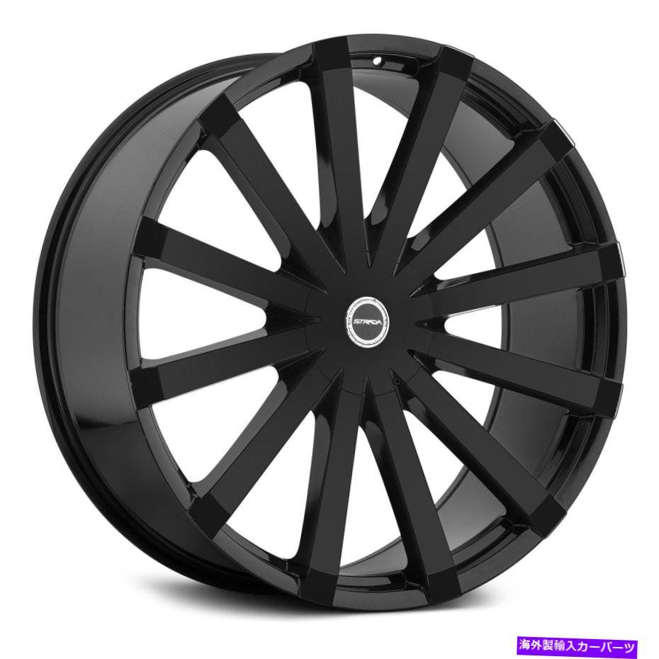 ホイール 4本セット Strada Gabbia Wheels 20x8.5(35、5x114.3、74.1)4のブラックリムセット Strada GABBIA Wheels 20x8.5 (35, 5x114.3, 74.1) Black Rims Set of 4【並行輸入品】|Us Custom Parts Shop USDM