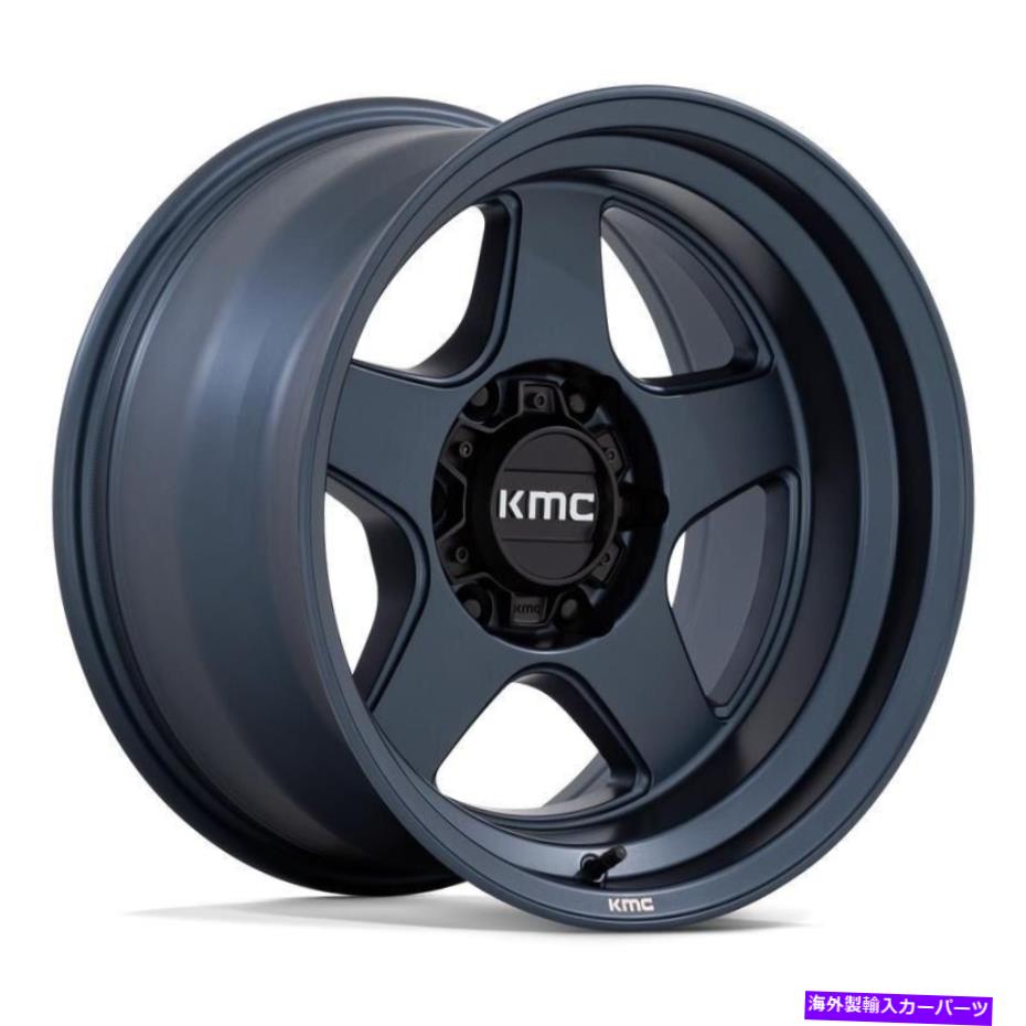 ホイール　４本セット KMC KM728ロボホイール17x8.5（-10、6x139.7、106.1）4の青いリムセット KMC KM728 LOBO Wheels 17x8.5 (-10, 6x139.7, 106.1) Blue Rims Set of 4【並行輸入品】