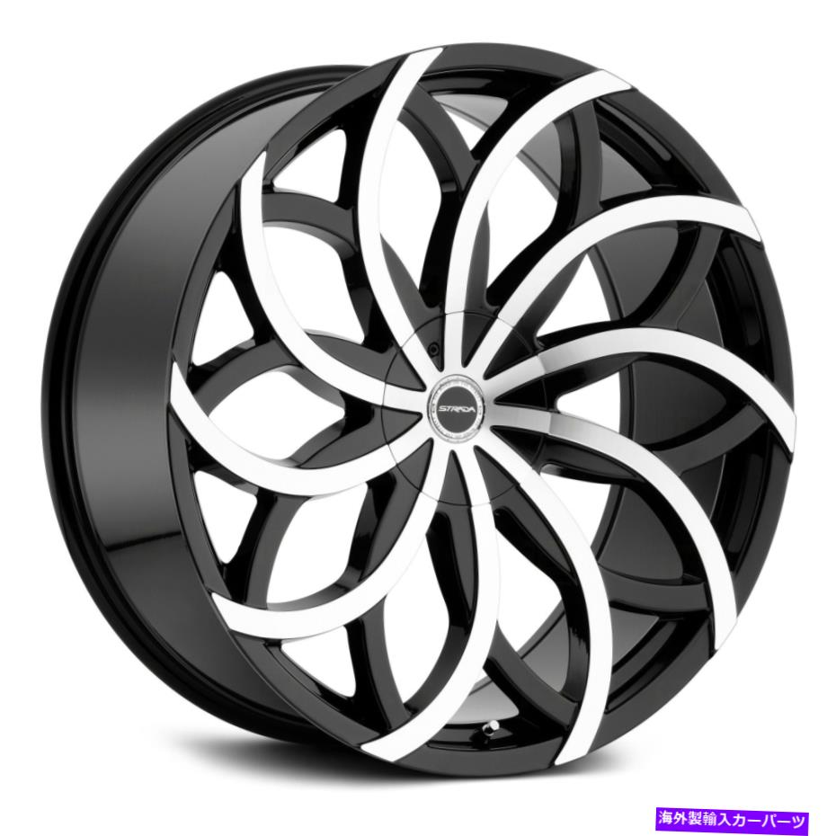 ホイール　４本セット Strada Huracanホイール22x9.5（30、6x135、87.1）4のブラックリムセット Strada HURACAN Wheels 22x9.5 (30, 6x135, 87.1) Black Rims Set of 4【並行輸入品】｜Us Custom Parts Shop USDM 316,404円