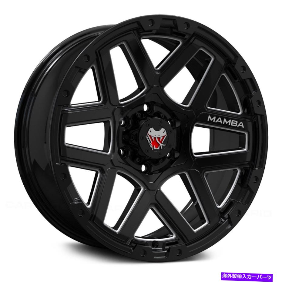 ホイール　４本セット Mamba M23ホイール18x9（12、5x150、110.1）4のブラックリムセット Mamba M23 Wheels 18x9 (12, 5x150, 110.1) Black Rims Set of 4【並行輸入品】｜Us Custom Parts Shop USDM
