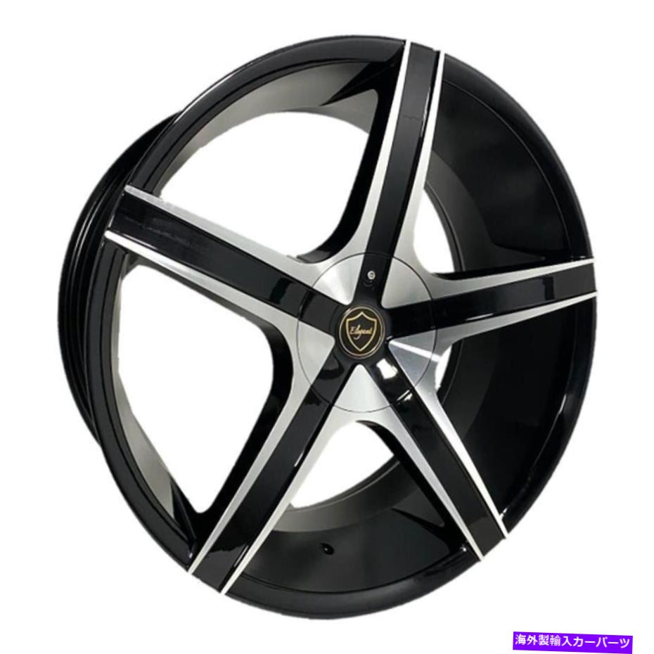 ホイール 4本セット エレガンスEL907ホイール20x8.5(35、5x114.3、74.1)4のブラックリムセット Elegance EL907 Wheels 20x8.5 (35, 5x114.3, 74.1) Black Rims Set of 4【並行輸入品】