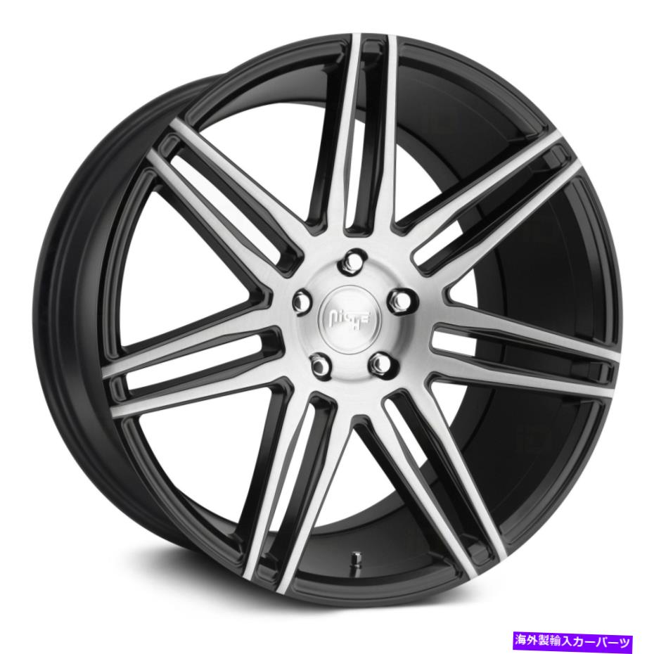ホイール　４本セット ニッチM178トレントホイール20x10.5（42、5x112、66.56）4のブラックリムセット Niche M178 TRENTO Wheels 20x10.5 (42, 5x112, 66.56) Black Rims Set of 4【並行輸入品】