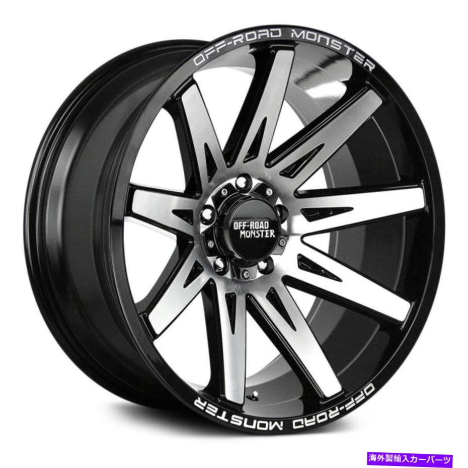 ホイール 4本セット オフロードモンスターM25ホイール20x10(-19、5x127、78.1)4のブラックリムセット Off-Road Monster M25 Wheels 20x10 (-19, 5x127, 78.1) Black Rims Set of 4【並行輸入品】|Us Custom Parts Shop USDM