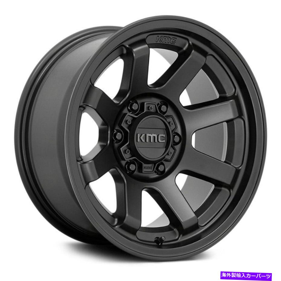 ホイール　４本セット KMC KM723トレイルホイール16x8（0、6x139.7、106.1）4のブラックリムセット KMC KM723 TRAIL Wheels 16x8 (0, 6x139.7, 106.1) Black Rims Set of 4【並行輸入品】
