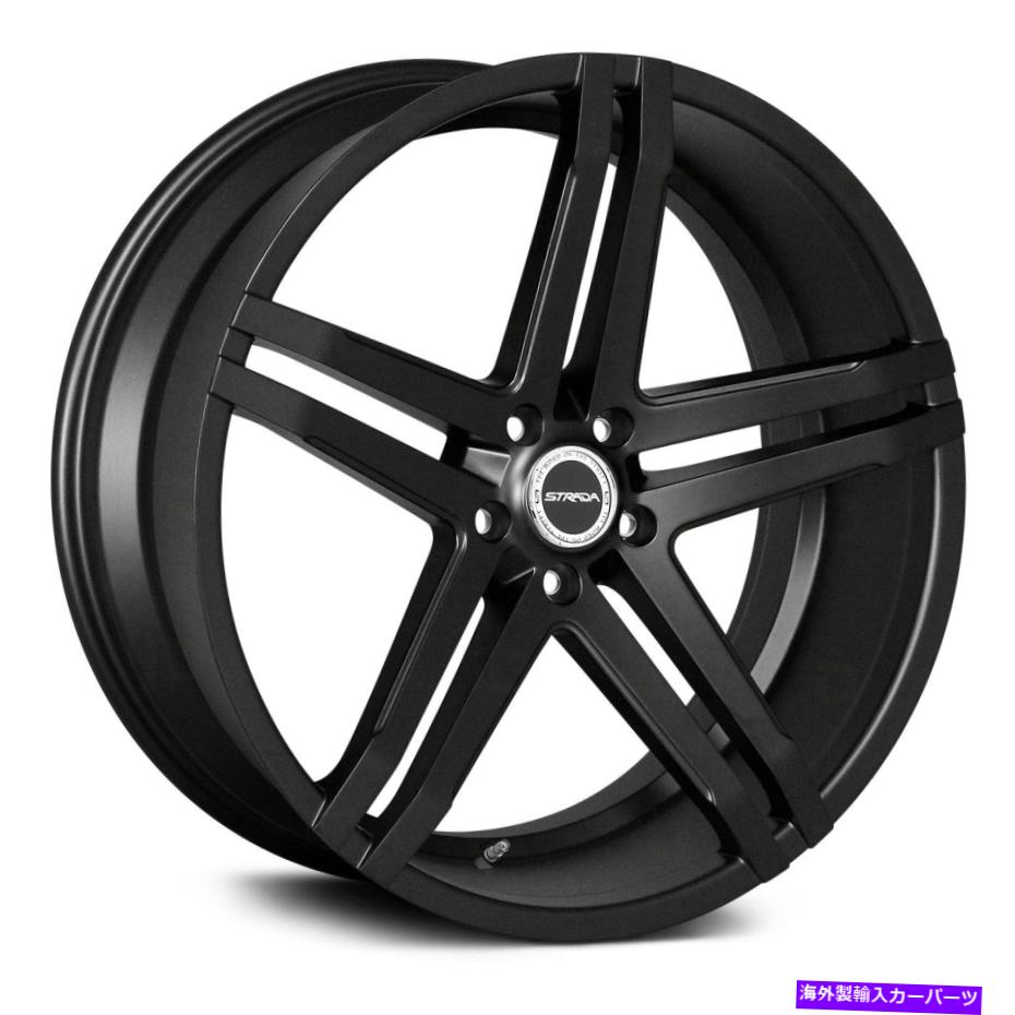 ホイール　４本セット Strada Domaniホイール20x8.5（40、5x114.3、72.6）4のブラックリムセット Strada DOMANI Wheels 20x8.5 (40, 5x114.3, 72.6) Black Rims Set of 4【並行輸入品】｜Us Custom Parts Shop USDM