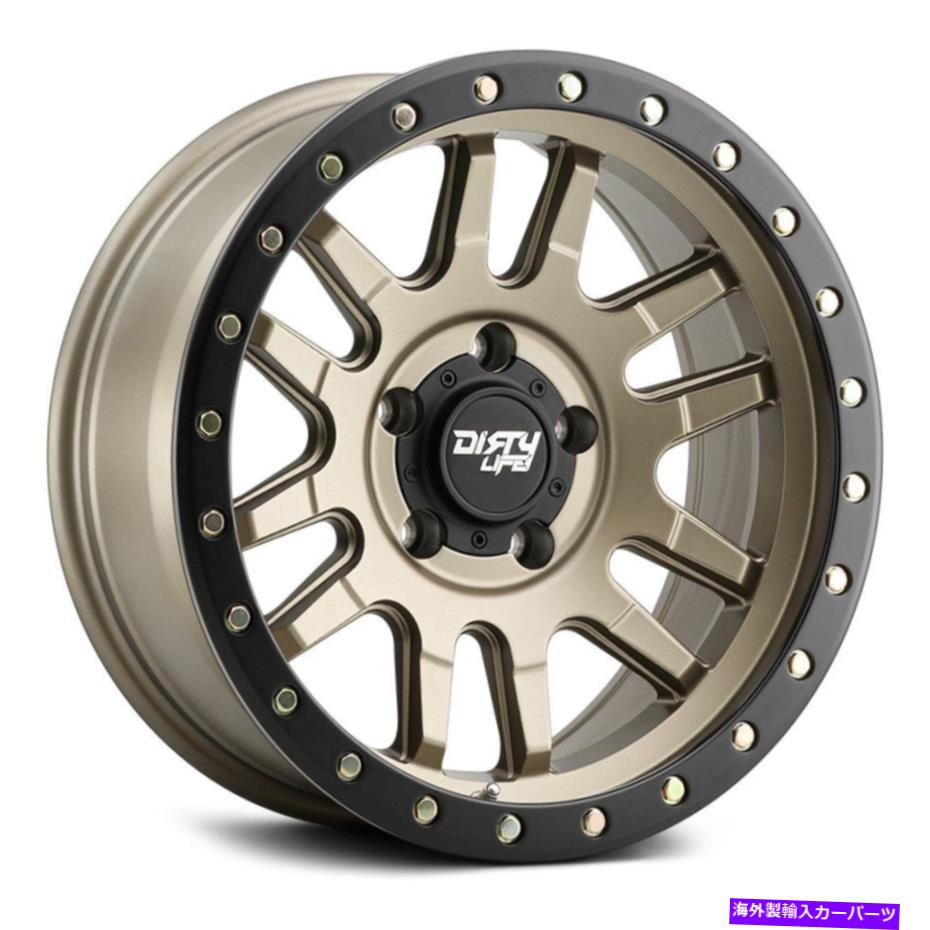 ホイール　４本セット ダーティライフ9309キャニオンプロホイール17x9（-12、5x127、71.5）4のゴールドリムセット Dirty Life 9309 CANYON PRO Wheels 17x9 (-12, 5x127, 71.5) Gold Rims Set of 4【並行輸入品】