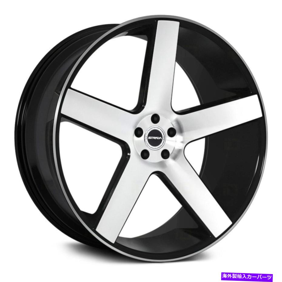 ホイール　４本セット Strada Perfettoホイール22x9.5（15、5x114.3、72.6）4のブラックリムセット Strada PERFETTO Wheels 22x9.5 (15, 5x114.3, 72.6) Black Rims Set of 4【並行輸入品】｜Us Custom Parts Shop USDM