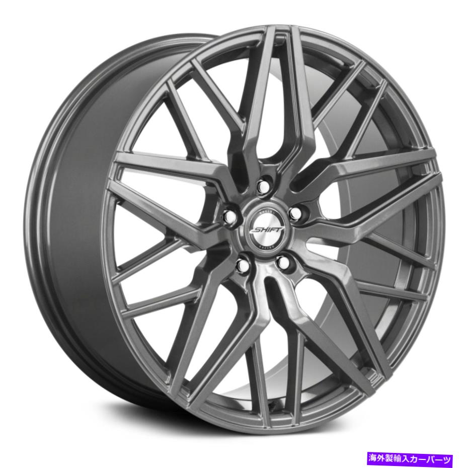 ホイール　４本セット シフトスプリングホイール22x9（15、5x114.3、74.1）4のガンメタルリムセット Shift Spring Wheels 22x9 (15, 5x114.3, 74.1) Gunmetal Rims Set of 4【並行輸入品】