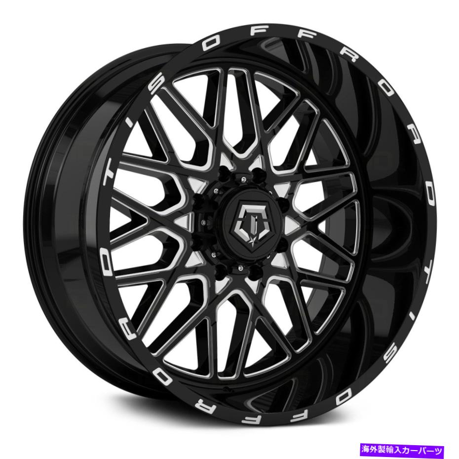 ホイール　４本セット Tis 548bmホイール22x12（-44、8x170、125.2）4のブラックリムセット TIS 548BM Wheels 22x12 (-44, 8x170, 125.2) Black Rims Set of 4【並行輸入品】