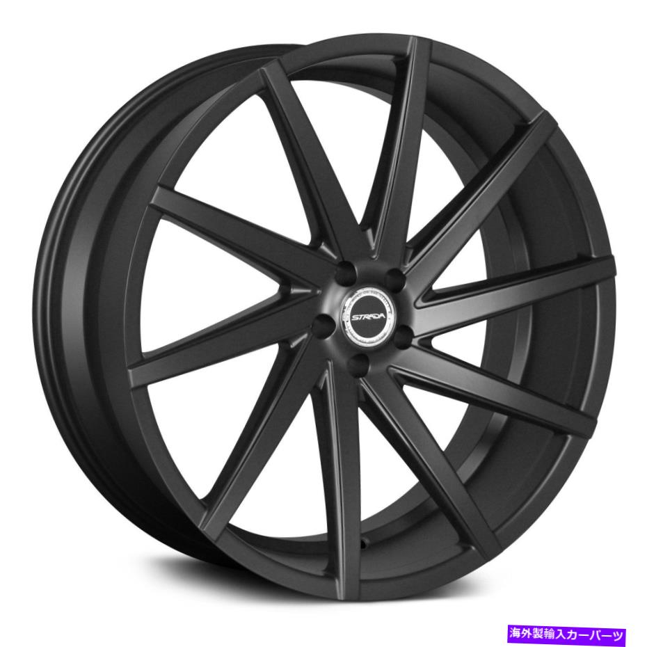ホイール　４本セット Strada Sega Wheels 20x8.5（40、5x114.3、72.6）4のマットリムセット Strada Sega Wheels 20x8.5 (40, 5x114.3, 72.6) Matte Rims Set of 4【並行輸入品】