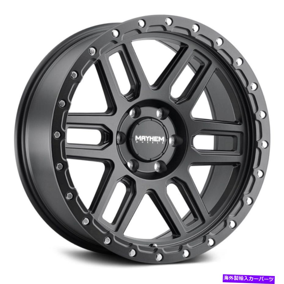 ホイール　４本セット メイヘム8304デルタホイール17x9（-12、5x127、78.1）4のブラックリムセット Mayhem 8304 DELTA Wheels 17x9 (-12, 5x127, 78.1) Black Rims Set of 4【並行輸入品】 318,137円