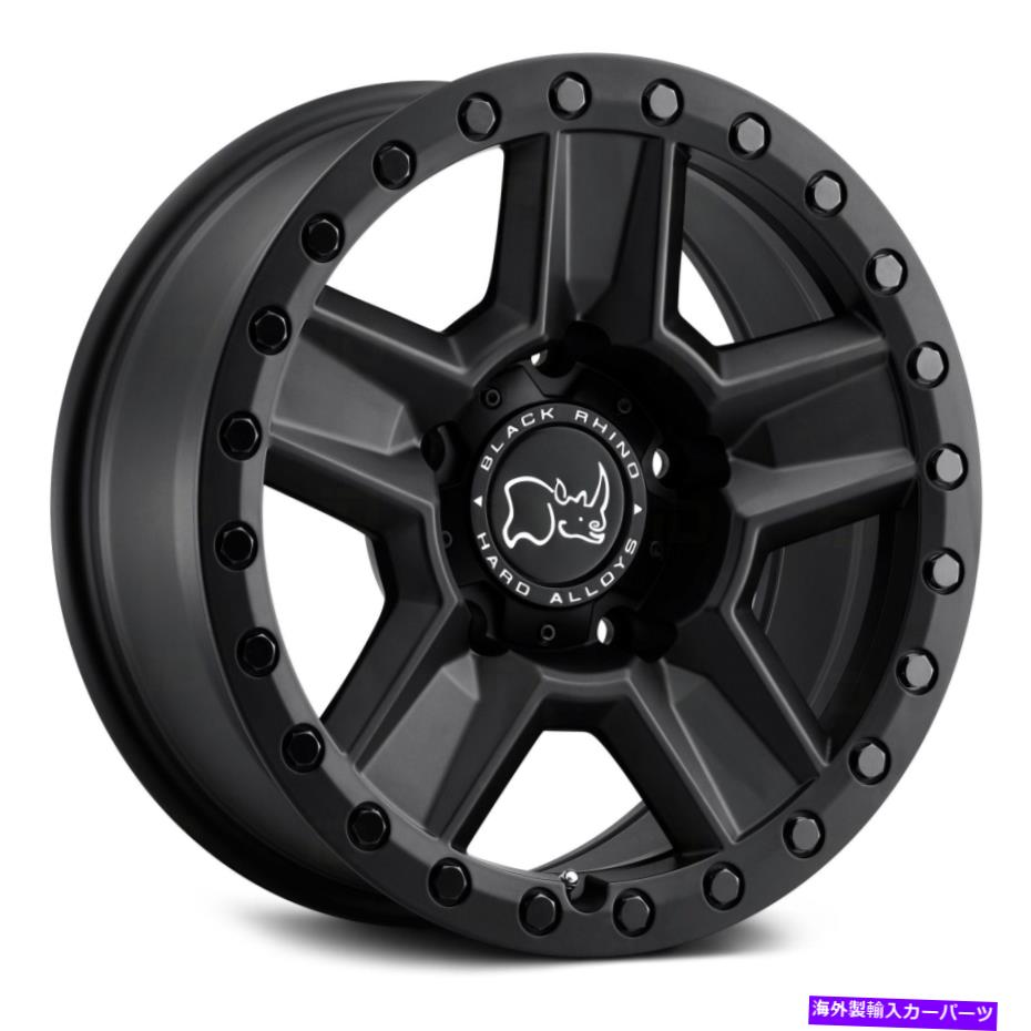 ホイール 4本セット ブラックサイの渓谷の車輪17x8.5(12、6x139.7、112.1)4のブラックリムセット Black Rhino RAVINE Wheels 17x8.5 (12, 6x139.7, 112.1) Black Rims Set of 4【並行輸入品】|Us Custom Parts Shop USDM