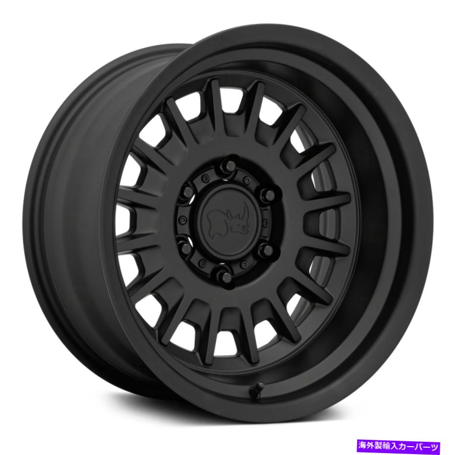 ホイール　４本セット ブラックサイアリソホイール16x8（-25、6x139.7、106.1）4のブラックリムセット Black Rhino ALISO Wheels 16x8 (-25, 6x139.7, 106.1) Black Rims Set of 4【並行輸入品】