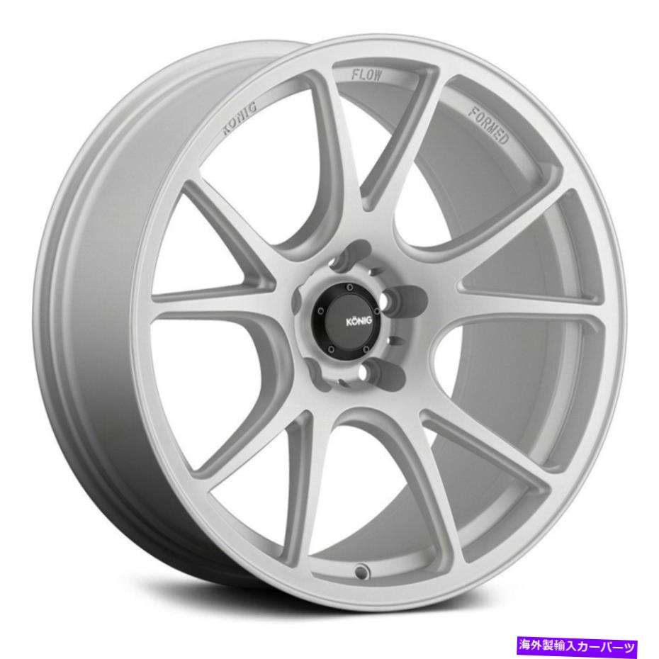 ホイール 4本セット Konig Freeformホイール18x8.5(32、5x120.65、72.6)4のシルバーリムセット Konig FREEFORM Wheels 18x8.5 (32, 5x120.65, 72.6) Silver Rims Set of 4【並行輸入品】|Us Custom Parts Shop USDM