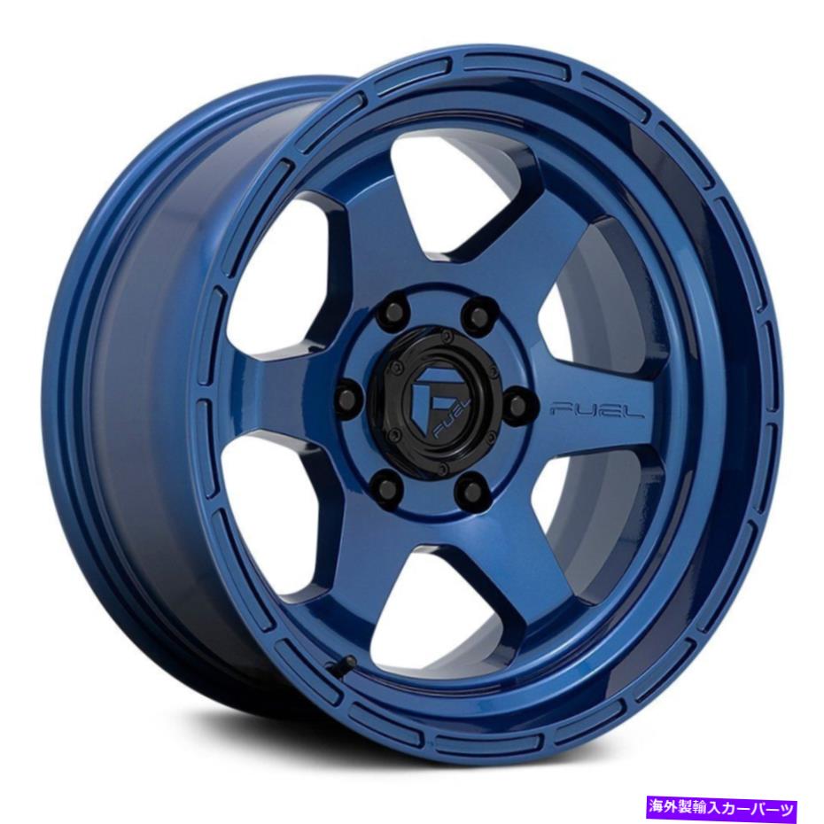 ホイール　４本セット Fuel D739 Shok 1PCホイール17x9（1、6x139.7、106.1）4の青いリムセット Fuel D739 SHOK 1PC Wheels 17x9 (1, 6x139.7, 106.1) Blue Rims Set of 4【並行輸入品】