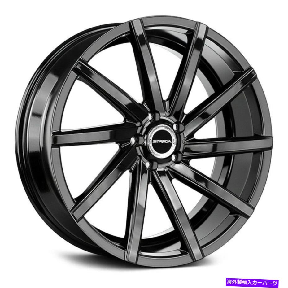 ホイール　４本セット Strada segaホイール20x8.5（35、5x108、72.6）4のブラックリムセット Strada Sega Wheels 20x8.5 (35, 5x108, 72.6) Black Rims Set of 4【並行輸入品】｜Us Custom Parts Shop USDM