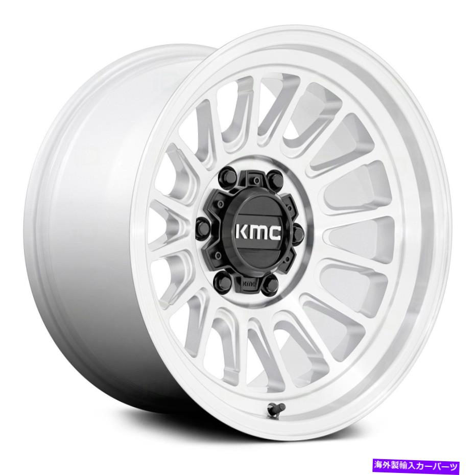 ホイール　４本セット KMC KM724インパクトOLホイール17x8.5（0、6x139.7、106.1）4のシルバーリムセット KMC KM724 IMPACT OL Wheels 17x8.5 (0, 6x139.7, 106.1) Silver Rims Set of 4【並行輸入品】