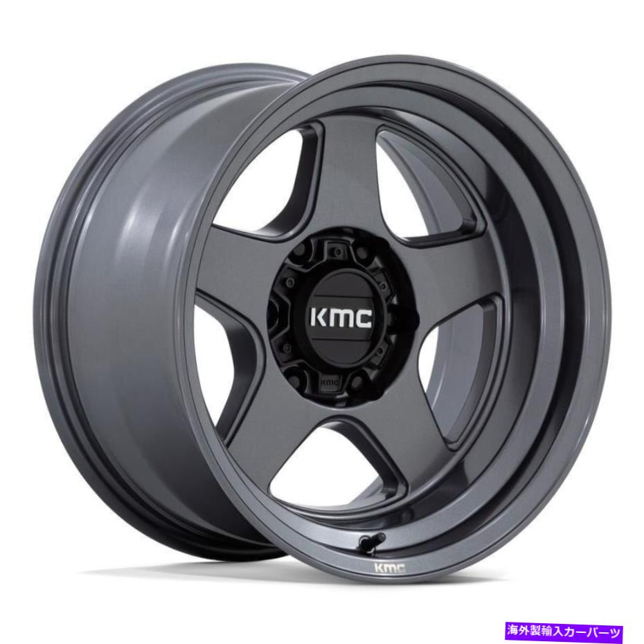 ホイール　４本セット KMC KM728ロボホイール17x8.5（18、5x127、71.5）無煙炭リムセット4 KMC KM728 LOBO Wheels 17x8.5 (18, 5x127, 71.5) Anthracite Rims Set of 4【並行輸入品】