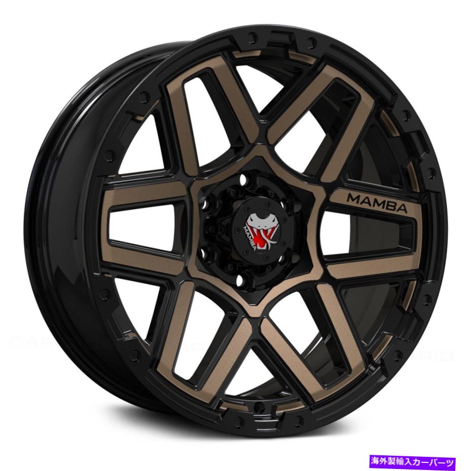 ホイール　４本セット Mamba M23ホイール20x9（-12、6x139.7、106.1）4のブラックリムセット Mamba M23 Wheels 20x9 (-12, 6x139.7, 106.1) Black Rims Set of 4【並行輸入品】