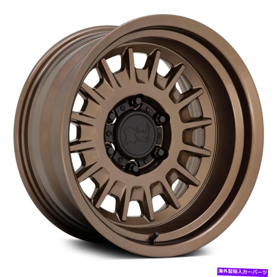 ホイール　４本セット ブラックサイアリソホイール16x8（0、6x139.7、106.1）4のブロンズリムセット Black Rhino ALISO Wheels 16x8 (0, 6x139.7, 106.1) Bronze Rims Set of 4【並行輸入品】