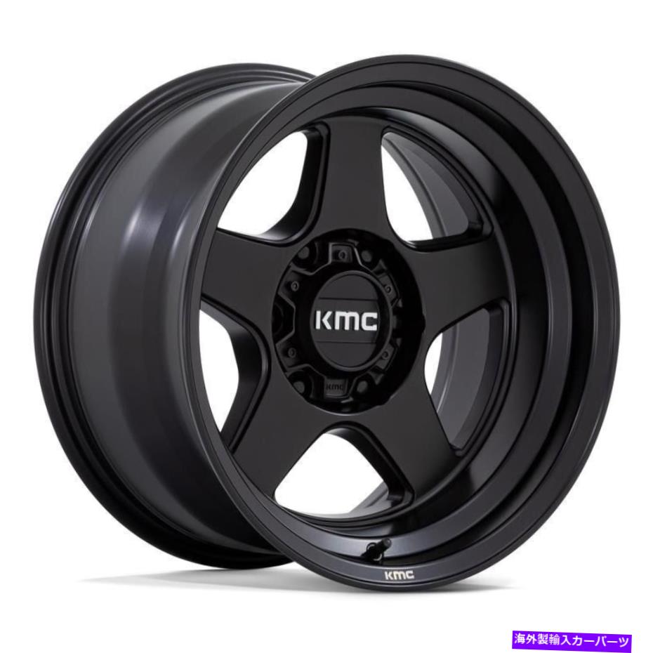 ホイール　４本セット KMC KM728ロボホイール17x8.5（-10、6x135、87.1）4のブラックリムセット KMC KM728 LOBO Wheels 17x8.5 (-10, 6x135, 87.1) Black Rims Set of 4【並行輸入品】