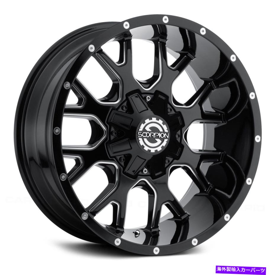 ホイール 4本セット Scorpion SC19ホイール20x9(-12、5x139.7、78.3)4のブラックリムセット Scorpion SC19 Wheels 20x9 (-12, 5x139.7, 78.3) Black Rims Set of 4【並行輸入品】|Us Custom Parts Shop USDM