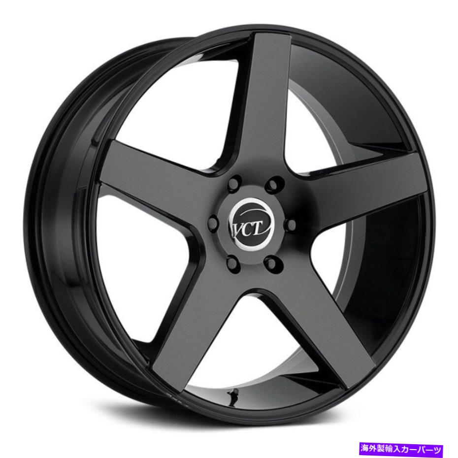 ホイール　４本セット VCT V83ホイール20x8.5（35、5x114.3、73.1）4のブラックリムセット VCT V83 Wheels 20x8.5 (35, 5x114.3, 73.1) Black Rims Set of 4【並行輸入品】