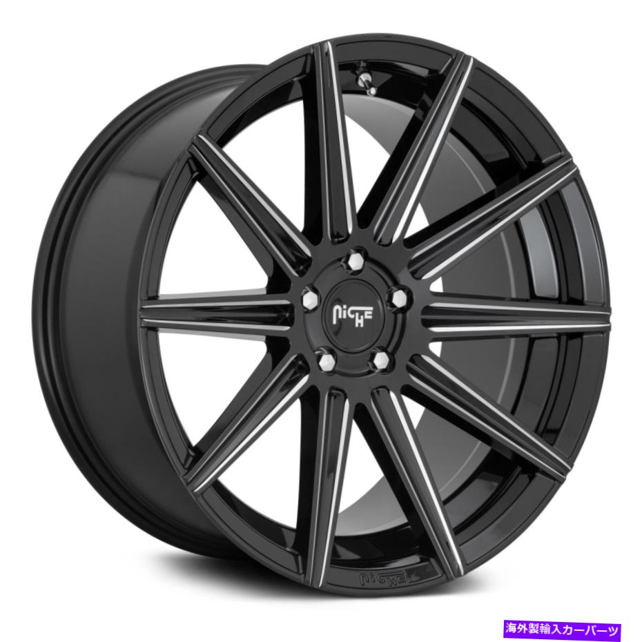 ホイール　４本セット ニッチM243 Tifosiホイール20x9（35、5x120.65、72.56）4のブラックリムセット Niche M243 TIFOSI Wheels 20x9 (35, 5x120.65, 72.56) Black Rims Set of 4【並行輸入品】