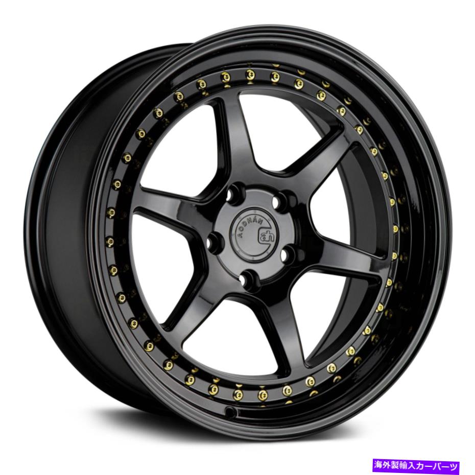 ホイール　４本セット Aodhan DS09ホイール19x9.5（22、5x114.3、73.1）4のブラックリムセット Aodhan DS09 Wheels 19x9.5 (22, 5x114.3, 73.1) Black Rims Set of 4【並行輸入品】