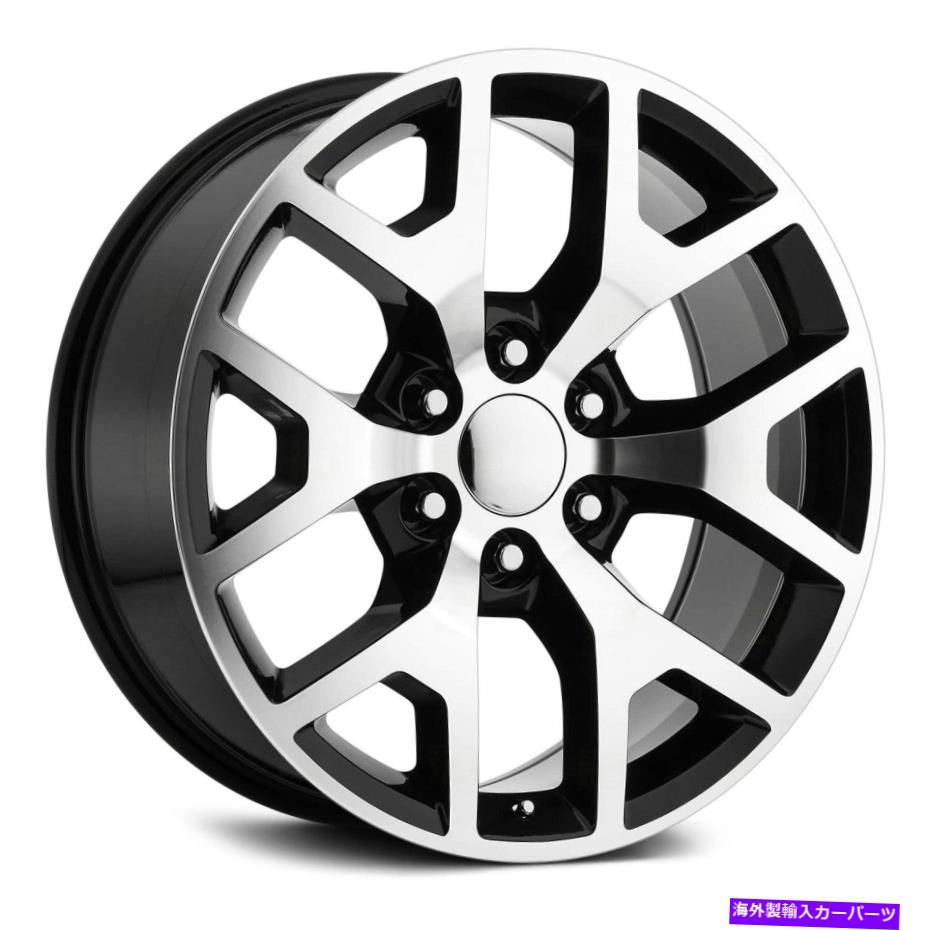 ホイール　４本セット Rev 586ホイール22x9（28、6x139.7、78.1）4のブラックリムセット REV 586 Wheels 22x9 (28, 6x139.7, 78.1) Black Rims Set of 4【並行輸入品】
